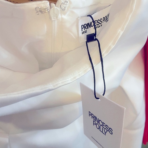 Princess Polly White (Size 12) Strapless Spader Corset After-five Mini Dress - Picture 7 of 12